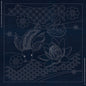 Sashiko Australia Butterfly Koi and Angled Seven Treasures - INDIGO - Everything Fabric