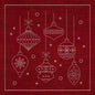 Sashiko Australia Christmas Decorations CHERRY RED - Everything Fabric