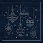 Sashiko Australia Christmas Decorations INDIGO - Everything Fabric