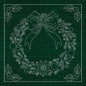 Sashiko Australia Christmas Wreath GREEN - Everything Fabric