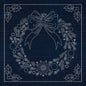 Sashiko Australia Christmas Wreath INDIGO - Everything Fabric