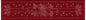 Sashiko Australia Holly and Ribbon Runner CHERRY RED - Everything Fabric