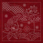 Sashiko Australia Japanese Flowers and Seven Treasures CHERRY RED - Everything Fabric
