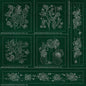 Sashiko Australia Native Floral Collection - 6 Designs GREEN - Everything Fabric