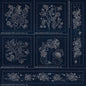 Sashiko Australia Native Floral Collection - 6 Designs INDIGO - Everything Fabric