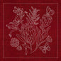 Sashiko Australia Native Flowers 1 - Cherry Red - Everything Fabric