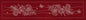 Sashiko Australia Native Flowers 6 Runner CHERRY RED - Everything Fabric
