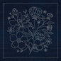 Sashiko Australian Wildflower Bouquet INDIGO - Everything Fabric