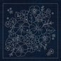 Sashiko Blossom Bouquet 3- Indigo - Everything Fabric