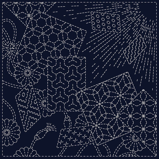 Sashiko Cloth - Kaleidoscope - Everything Fabric