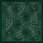 Sashiko Floral Geometric GREEN - Everything Fabric