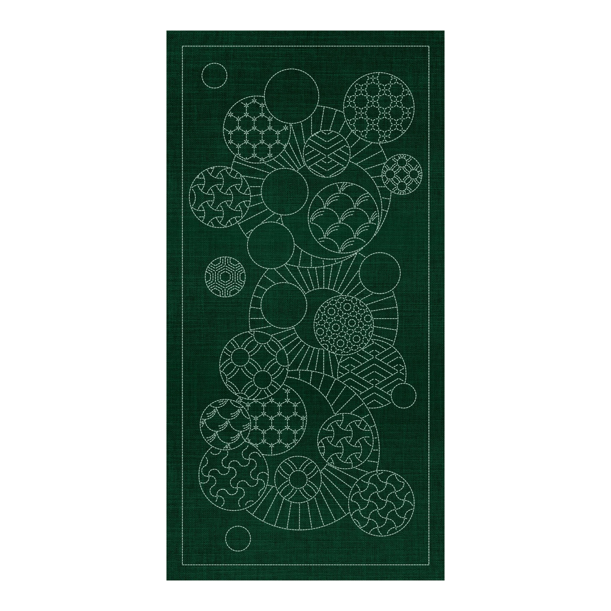 Sashiko Australia Geometric Circles 1 - Green
