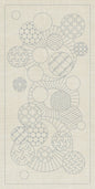 Sashiko Geometric Circles 1 Seeded Cream - Everything Fabric