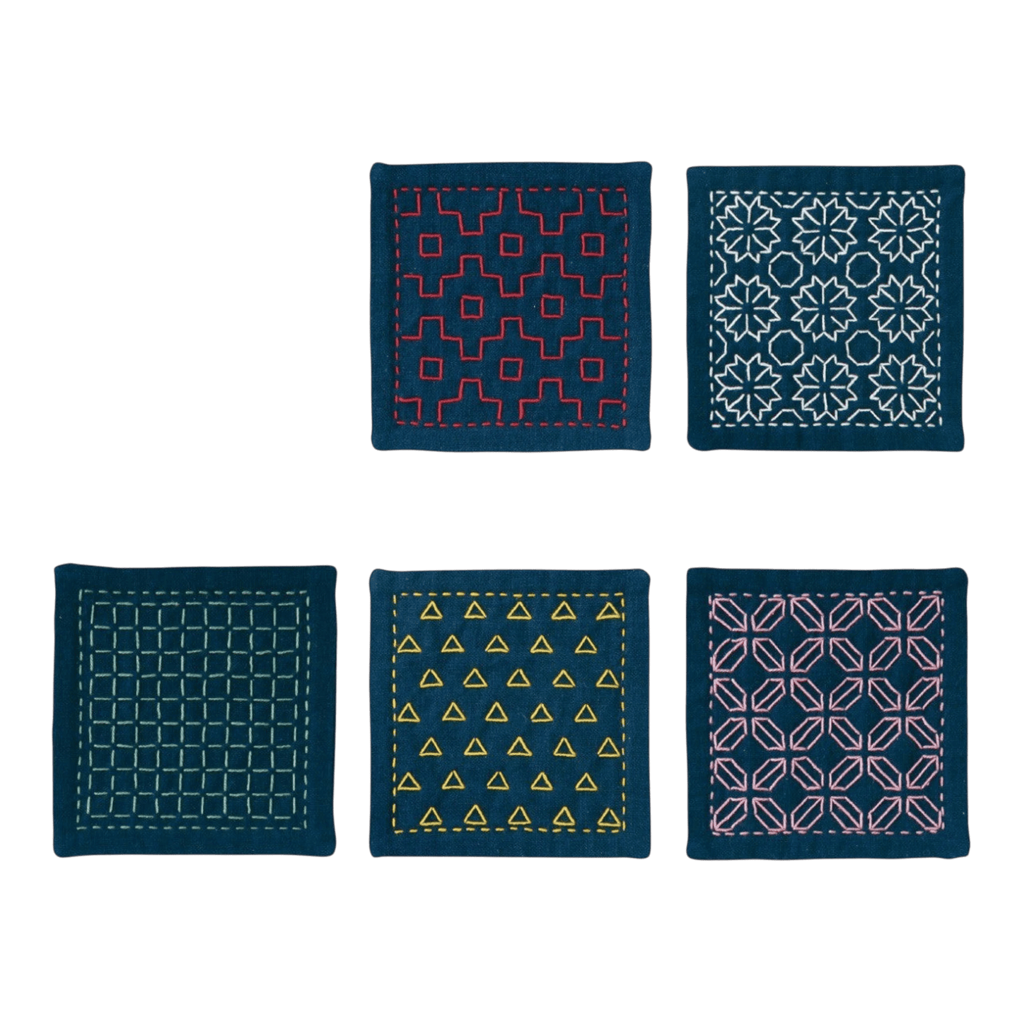 Sashiko Hitomezashi Coaster Kit - SK-424 - Everything Fabric