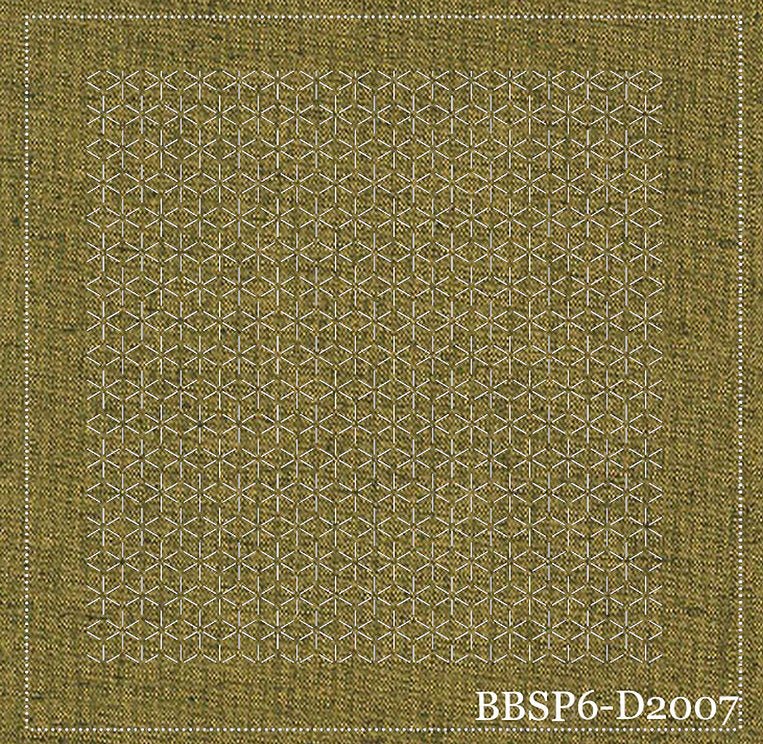 Sashiko Pre-Stencilled Block - Daisy - Everything Fabric