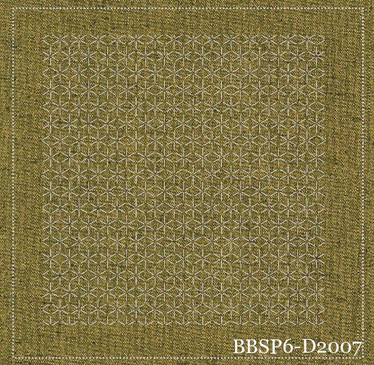 Sashiko Pre-Stencilled Block - Daisy - Everything Fabric
