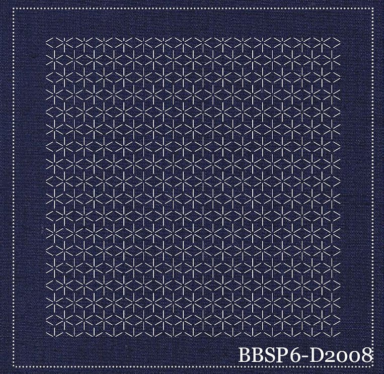 Sashiko Pre-Stencilled Block - Daisy - Everything Fabric