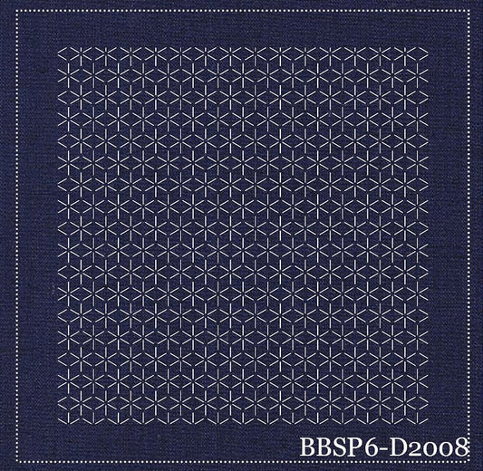 Sashiko Pre-Stencilled Block - Daisy - Everything Fabric
