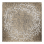 Sashiko Pre-stencilled Wreath Panel Gold - Everything Fabric