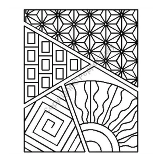 Sashiko Sampler Stencil - 8 in x 10 in - Everything Fabric