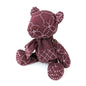 Sashiko Teddy Bear Burgundy - Everything Fabric