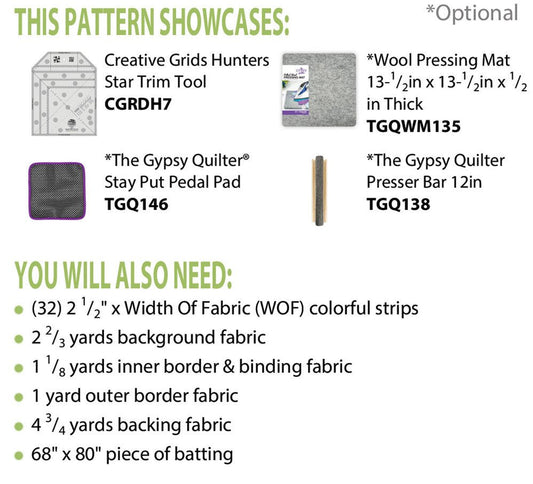 Scattered Stars Quilt Pattern - Everything Fabric