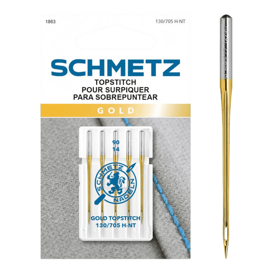 SCHMETZ Gold Topstitch Needles 90/14 - Everything Fabric