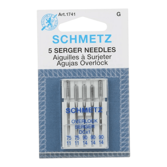 Schmetz Overlock / Serger DC-1 Machine Needle Sizes 11/75 & 14/90 - Everything Fabric