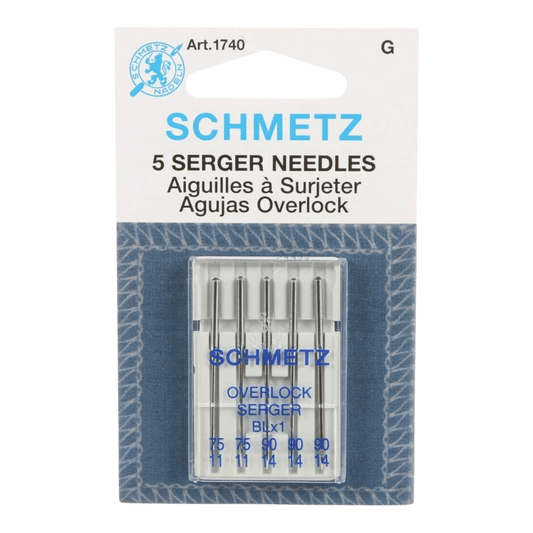 Schmetz Serger / Overlock BLX-1 Machine Needle Sizes 11/75 & 14/90 - Everything Fabric
