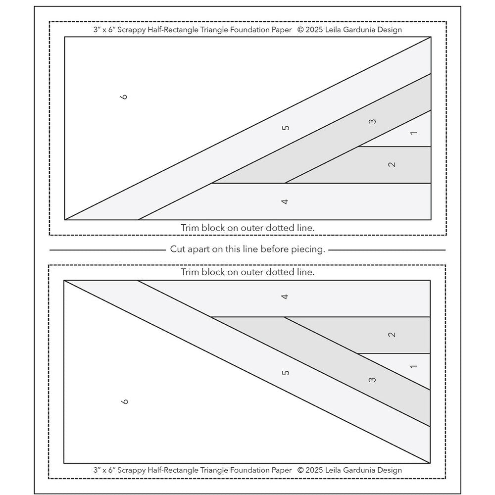 Scrappy Half-Rectangle Triangle Foundation Pad - Everything Fabric