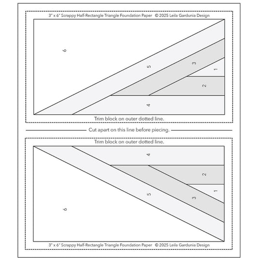 Scrappy Half-Rectangle Triangle Foundation Pad - Everything Fabric