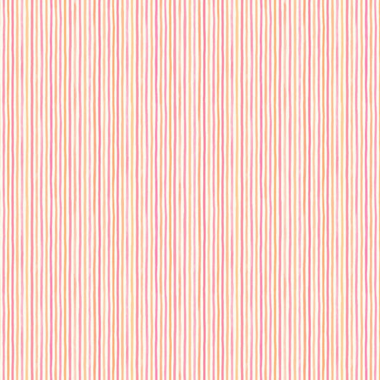 Seascape - Peach/Pink Seersucker Stripe - Everything Fabric