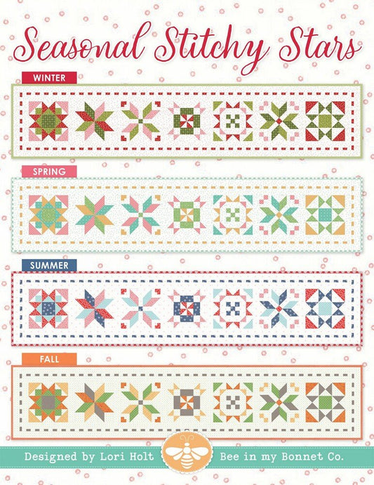 Seasonal Stitchy Stars Tablerunner Pattern - Everything Fabric