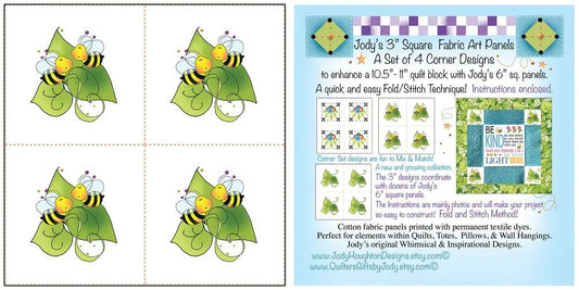 Set 76 mm Bee Leaves by Jody Houghton - Everything Fabric