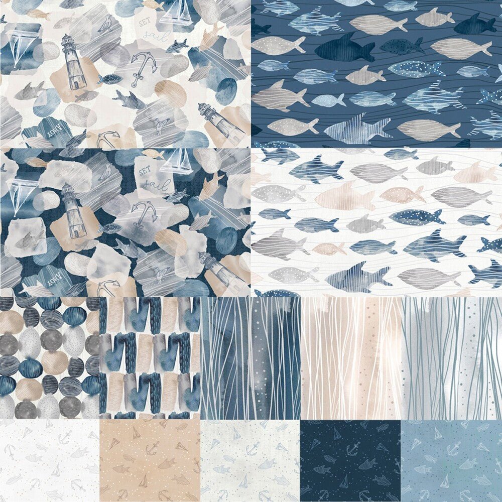 Set Sail - 2.5 in Strips - 40 pc - Everything Fabric