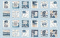 Set Sail - LIGHT BLUE SAILING BLOCKS PANEL - Everything Fabric