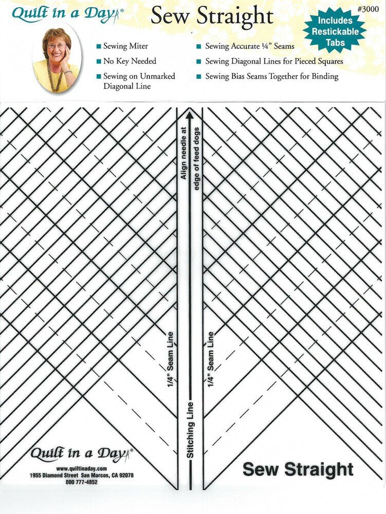 Sew Straight Template Ruler - Everything Fabric