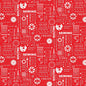 Sewing Room 2 - Red Stitches - 1 Metre Clearance - Everything Fabric