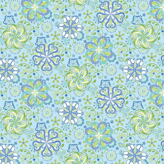 Sewing Room 2 - Sky Medallions - Everything Fabric