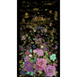 Shizuka - Black Asian Floral Butterfly Panel - Everything Fabric