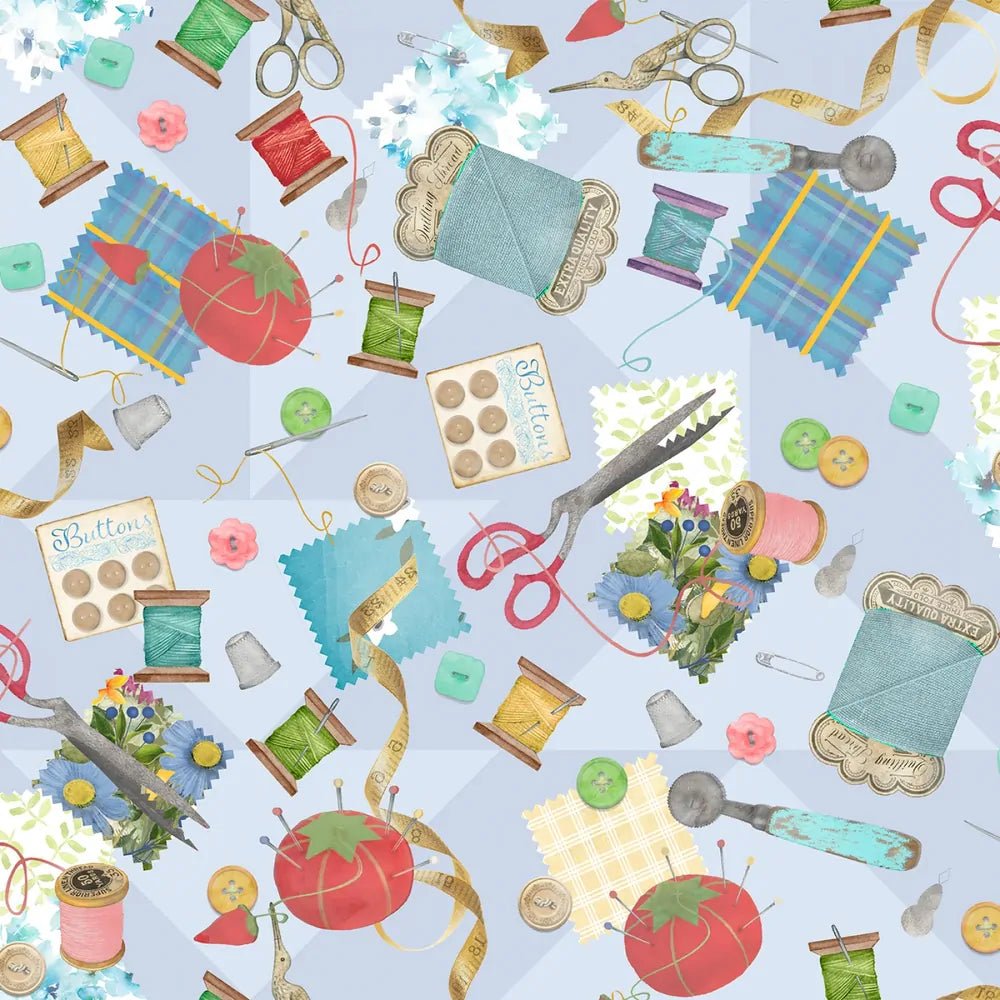 Shop Hopping - Blue Notions Stash - Everything Fabric