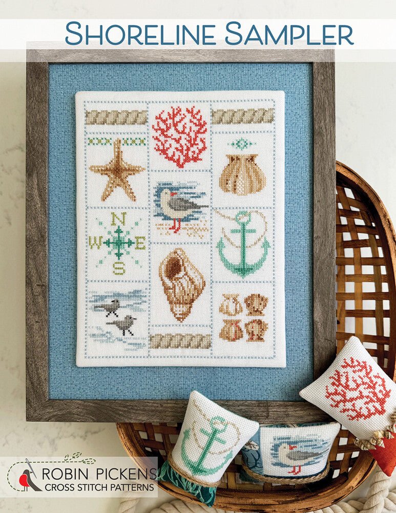 Shoreline Sampler Cross Stitch Pattern - Everything Fabric