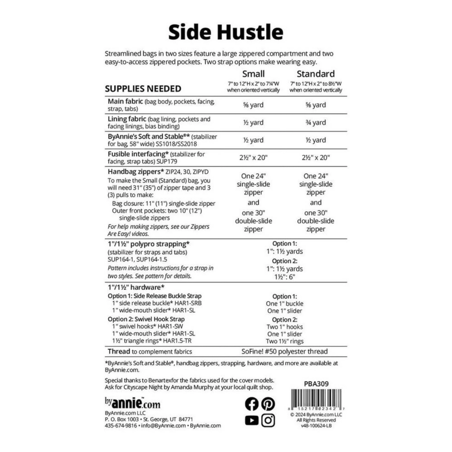 Side Hustle Pattern - Everything Fabric
