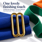 Studio Kat Designs 38mm brass slide buckle with modern cobalt and emerald fabric for inspiration. Sold individually.