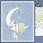Sleepy Sloth Blue Fat Quarter Bundle 7pcs - Everything Fabric