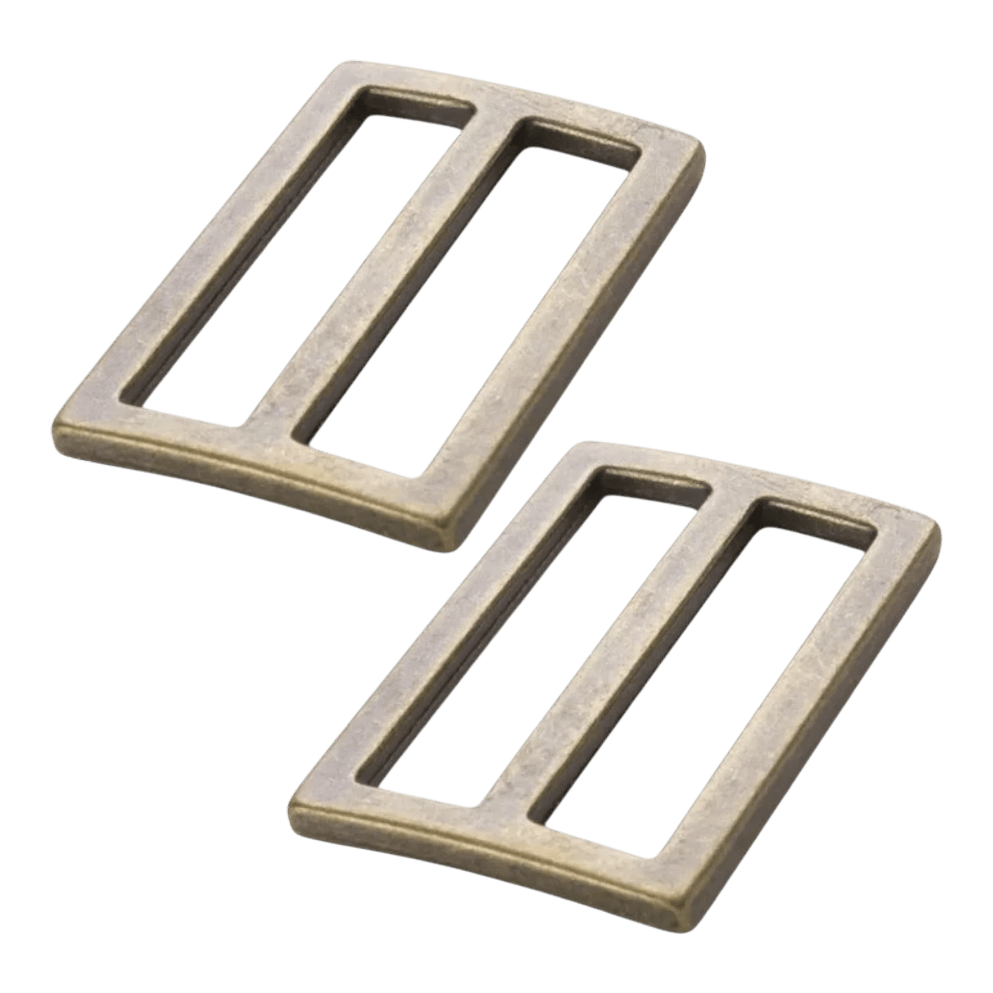 Slider Flat Widemouth 1.5 in Antique Brass Set of Two - Everything Fabric