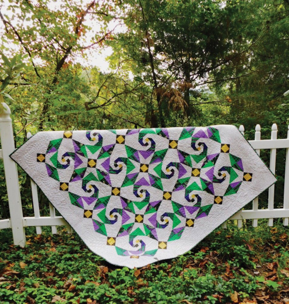Snails Trail Mardi Gras Quilt Pattern - Everything Fabric