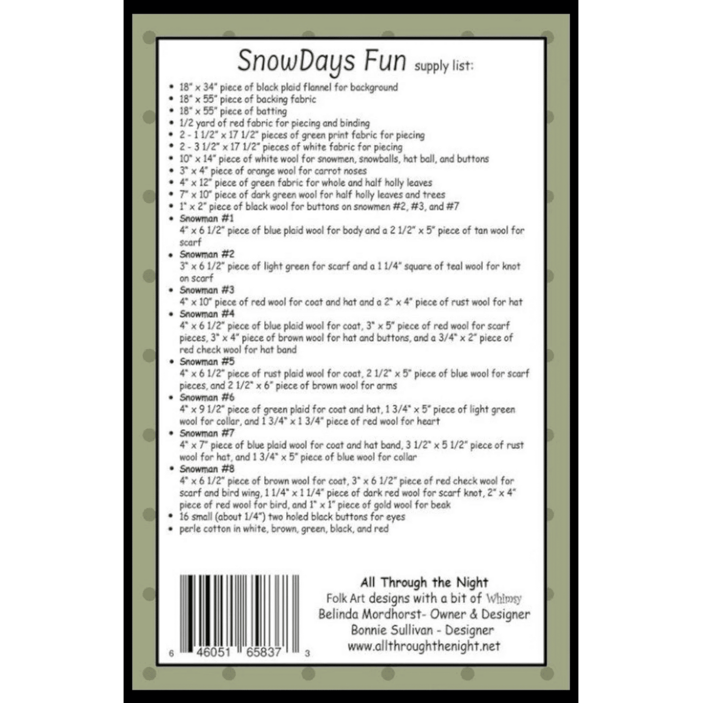 Snowdays Fun Runner Pattern - Everything Fabric