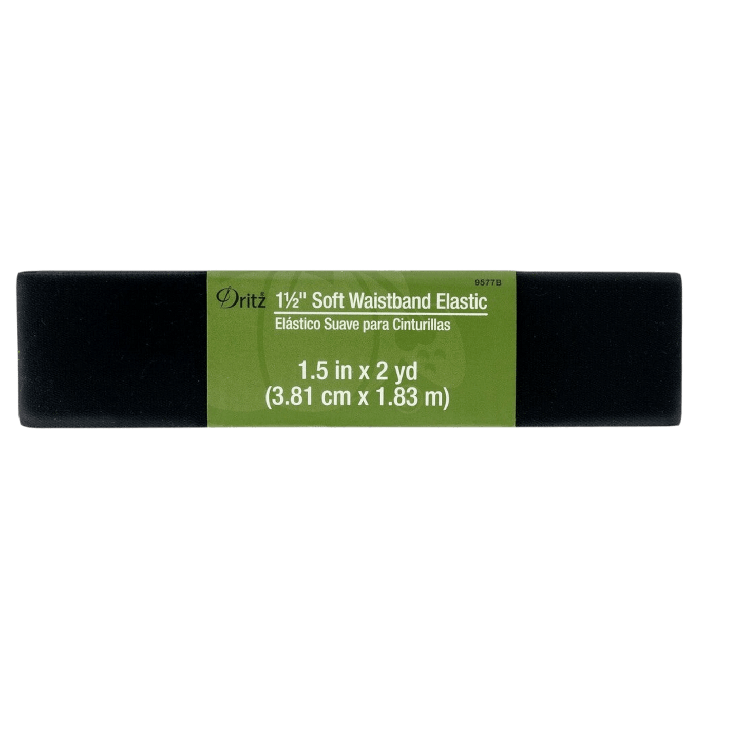 Soft Waistband Elastic BLACK - 38 mm x 2yds - Everything Fabric