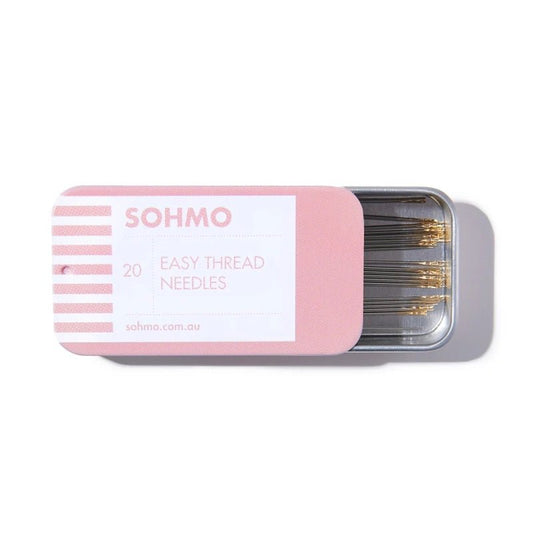 SOHMO Easy Thread Needles - 20 Needles in Sliding Tin - Everything Fabric